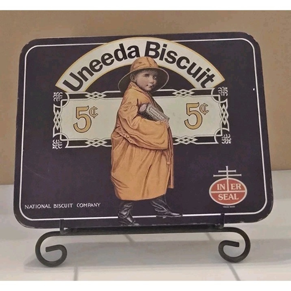Vintage Nabisco Uneeda Biscuit Wall Plaque 5 Cents Collector